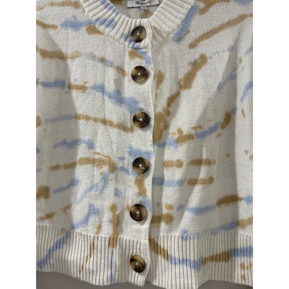 Madewell Tie-Dye Broadway Button Down Crewneck Women Cardigan Sweater size XXS - Picture 4 of 9
